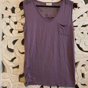 Purple Lace Tank Top